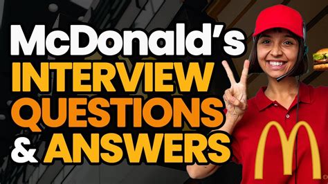 Top 10 mcdonalds manager interview questions and answers