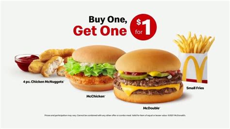mcdonalds buy one get one for $1