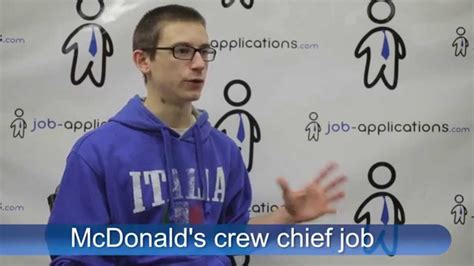 mcdonalds crew chief job description