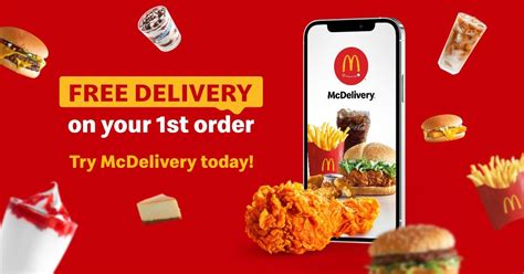 mcdonalds delivery service menu
