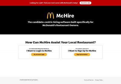 mcdonalds login whitelist