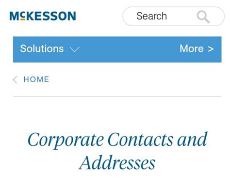 mckesson customer service email