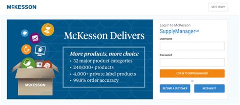 mckesson supply manager login in