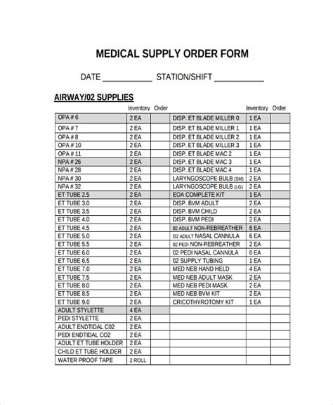 mckesson supply order form