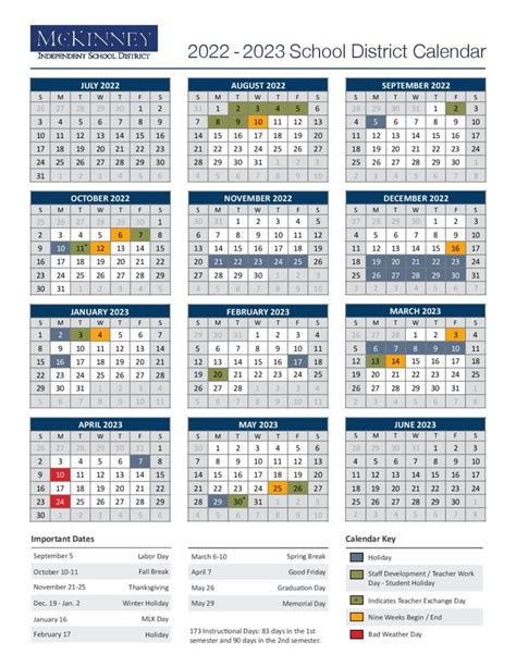 mckinney isd school calendar 23 24