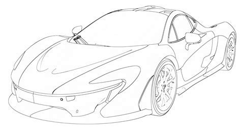 mclaren p1 gtr coloring pages