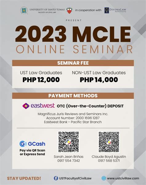 mcle philippines schedule 2023