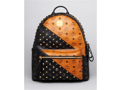 mcm backpack black and brown