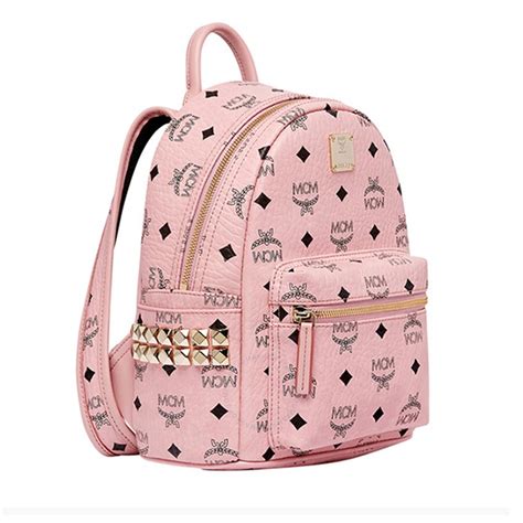 mcm pink mini backpack