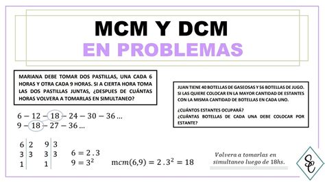 Ejercicio de Problemas de MCM y de DCM