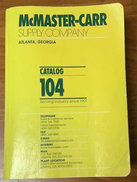 mcmaster-carr supply co catalog