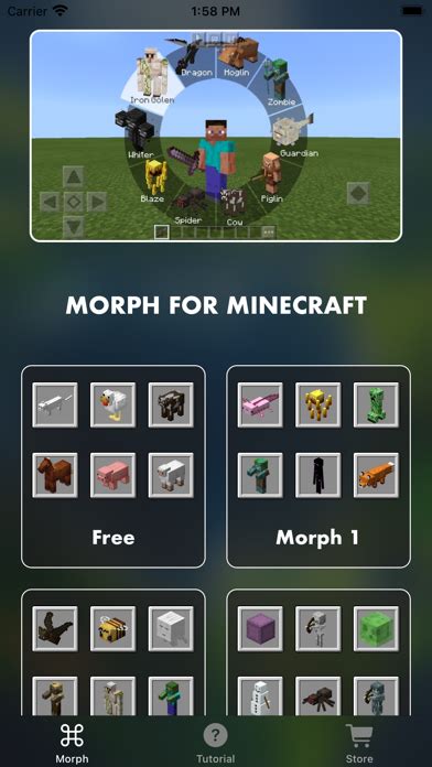 mcpe addons morph mods