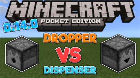 mcpe dropper vs dispenser