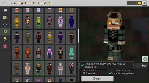 mcpe fnaf skin pack