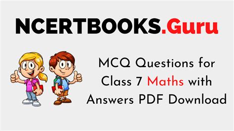 mcq questions for class 7 maths with answers pdf download