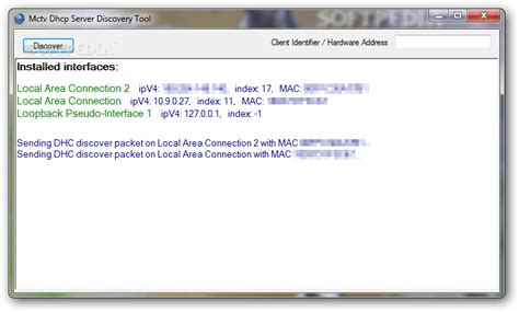 mctv dhcp server discovery tool