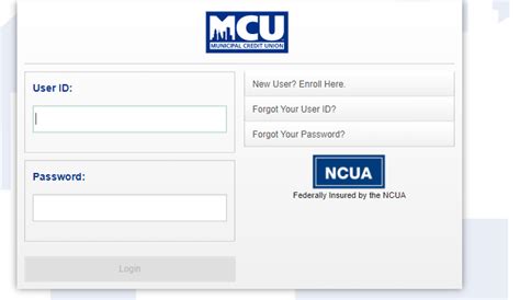 mcu login bank