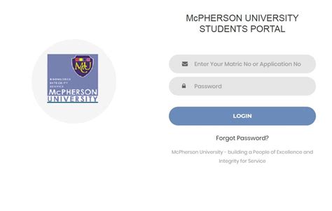 mcu student portal login