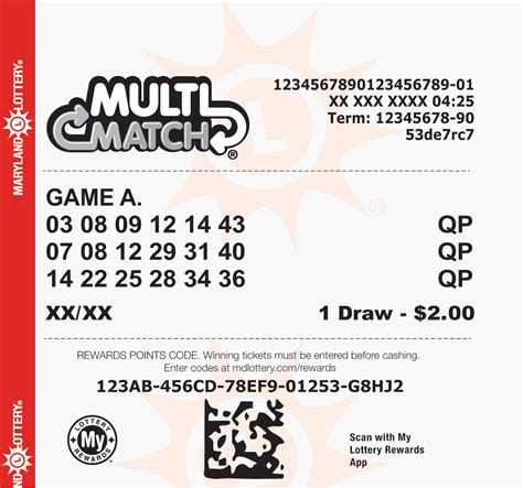 md lottery multi match winning numbers