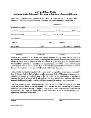 md state police 77r application