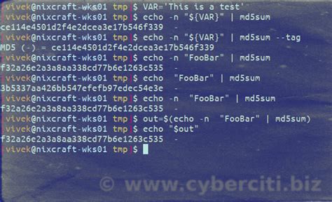 Md5 String Command Line