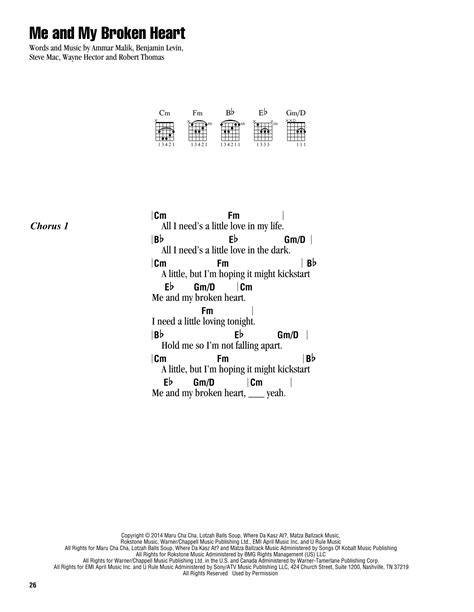 me and my broken heart rixton chords