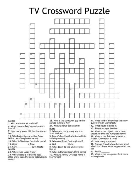 me tv crossword puzzle
