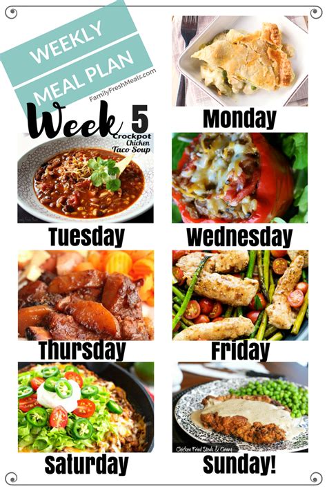 meals during the week
