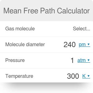 mean free path calculator