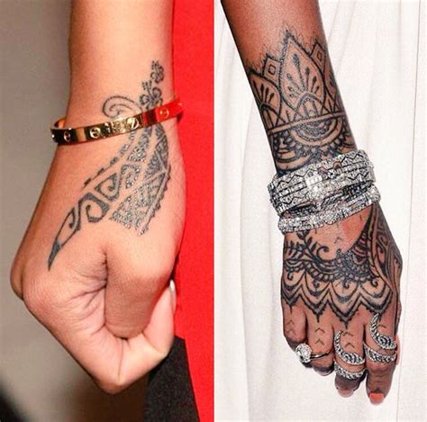 henna inspo rihanna tattoo handtattoo Rihanna hand tattoo, Hand