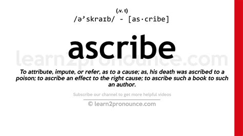 meaning ascribe