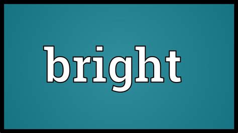 meaning bright