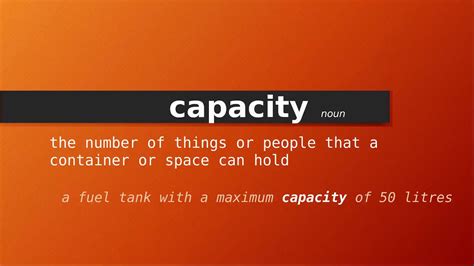 meaning capacity