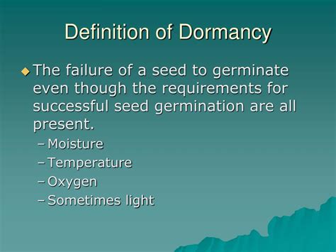 meaning dormancy