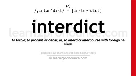 meaning interdict
