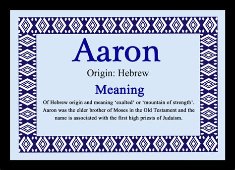meaning name aaron