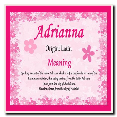 meaning name adrianna