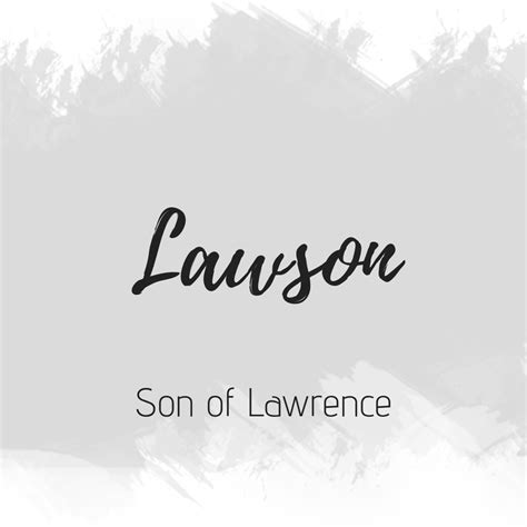 meaning name lawson
