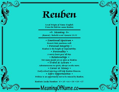 meaning name reuben