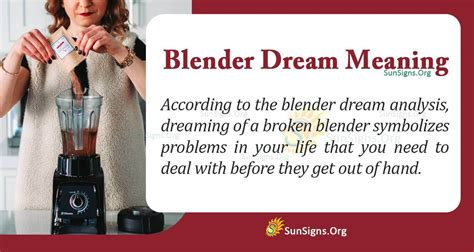 Meaning Of A Blender In Dreams
