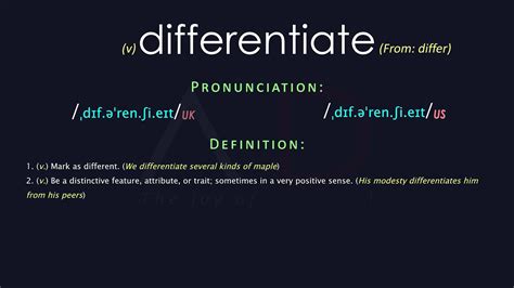 meaning of differentiate