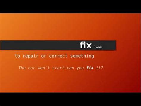 meaning of fix