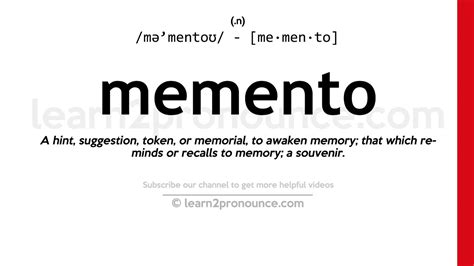 meaning of memento