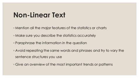 meaning of non linear text example