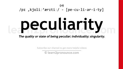 meaning of peculiarities in english