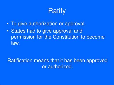 meaning of ratification in english