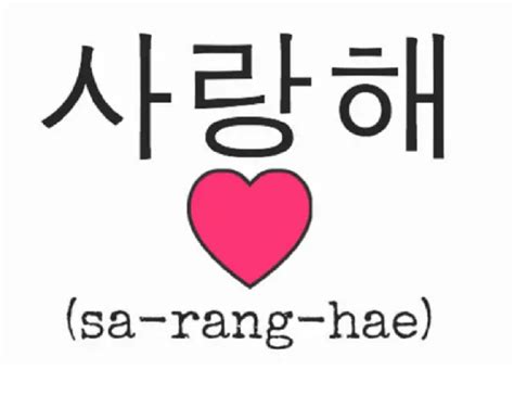 meaning of saranghae in korean