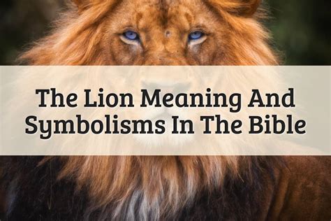 meaning of the lion in the bible