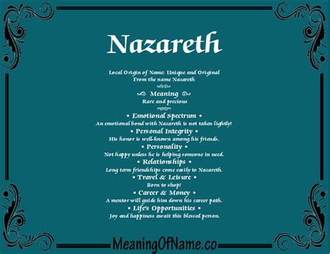 meaning of the name nazareth