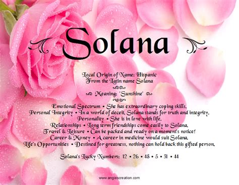 meaning of the name solana